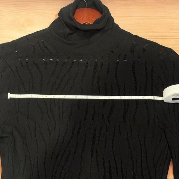 Marciano Black Cozy Dress with Long Sleeves and Turtleneck, Cashmere feel - Picture 6 of 7